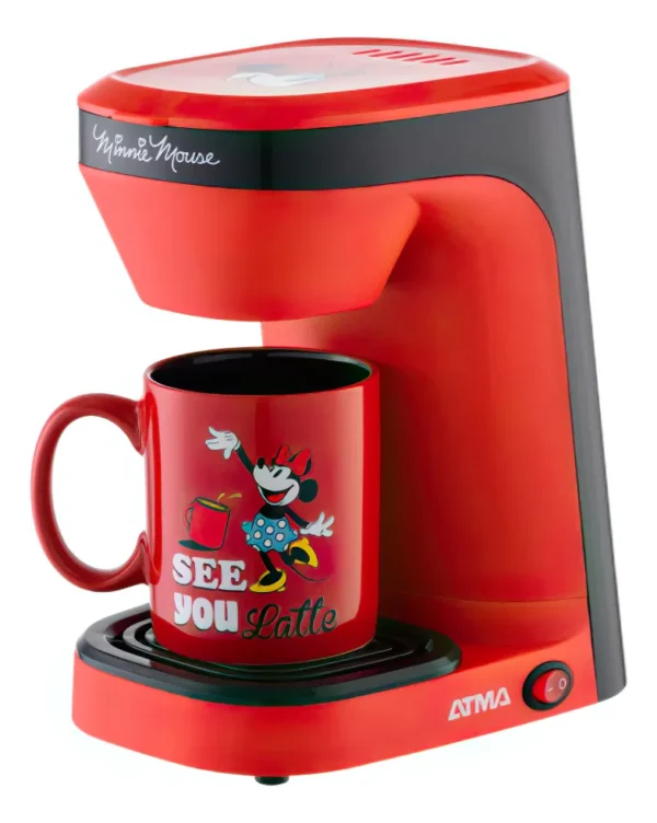 Cafetera personal Minnie Mouse. Incluye taza