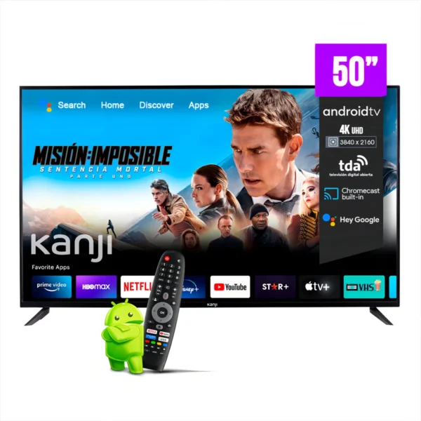 Smart TV Kanji 50" QLED KJ-50ST005-2 4K Ultra HD – Google TV, HDMI, USB